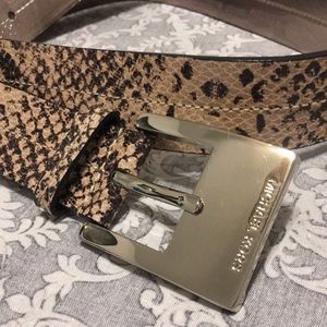 NWOT Michael Kors Snakeskin Print Leather Belt SM